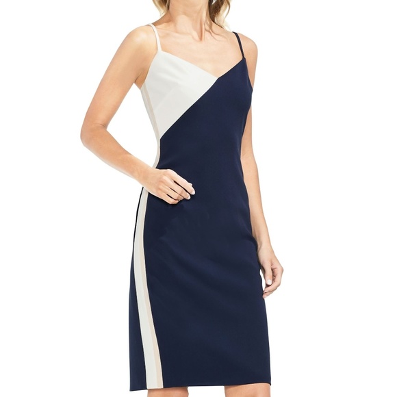Vince Camuto Colorblock Slip Dress- 10 - Picture 1 of 4
